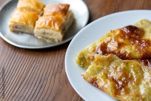  Close-Up Turkish Syrupy Katmer Dessert