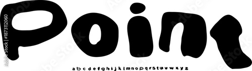 POINT Playful Rounded Display Font Alphabet – Bold Bubble Font Type with Soft Organic Shapes, Fun Typography Meaning for Kids Branding, Creative Logos, Posters, Stickers, Social Media