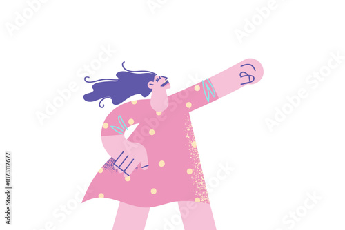 Motivated woman strive for career success