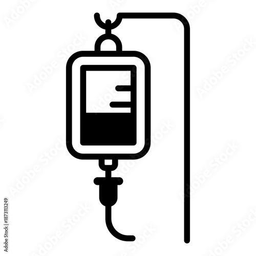 Infuse icon, iv bag icon