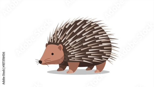 Adorable Hedgehog Illustration Isolated on White Background