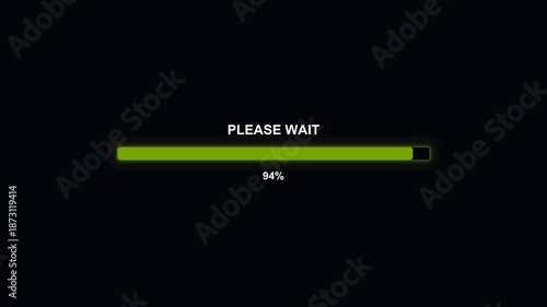 Wallpaper Mural Sleek modern stylish progressbar animation showing progress completion on a dark background Torontodigital.ca