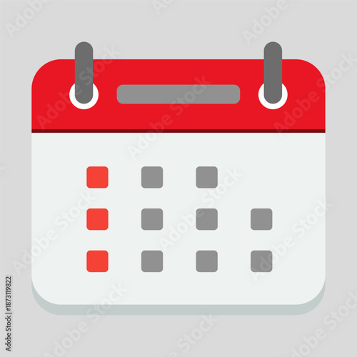 Calendar icon representing date, schedule, planning, and event management. Suitable for business, productivity, reminder, and time management applications in web and mobile interfaces.