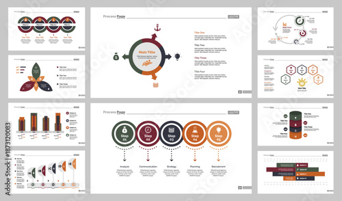 Ten Training Charts Slide Templates Set