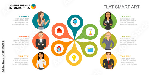 Six Workers Team Slide Template