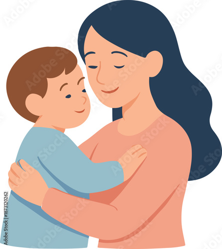 mother and baby vector for Mother's Day