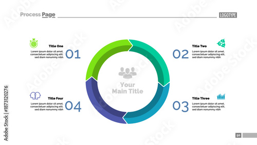 Four Elements Circle Chart Slide Template
