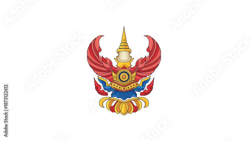 Garuda Emblem Thailand National Symbol