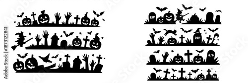 Creative Halloween vector illustration with spooky elements