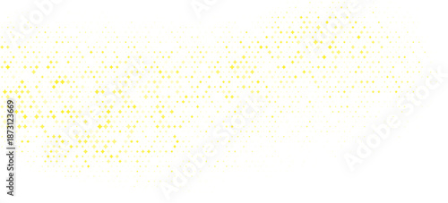 Gold falling down confetti background. Repeated golden dotted glitter pattern. Yellow, orange and golden dots wallpaper.