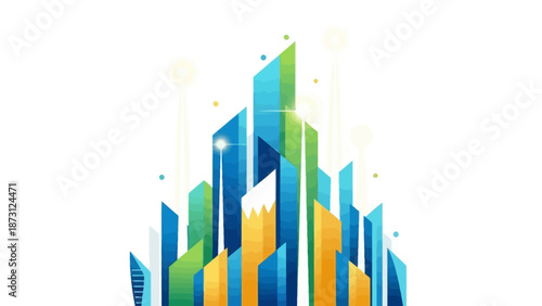 Modern Cityscape Abstract Buildings