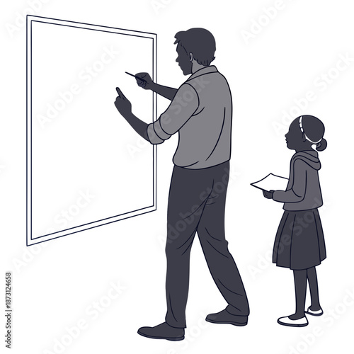Teacher explaining concept to student