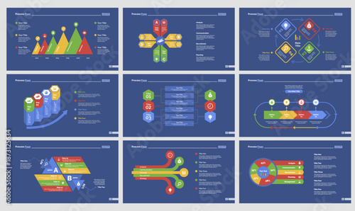 Nine Training Slide Templates Set