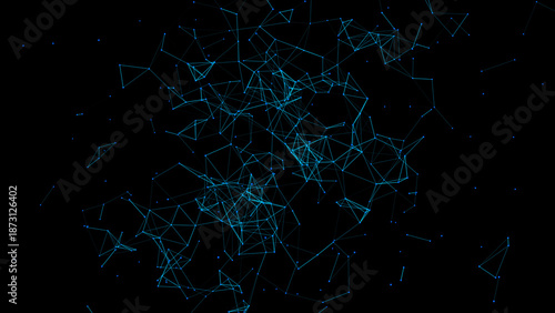 Abstract graphic design. Network connection background. 3d rendering.