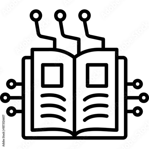 Microchip with open book Icon