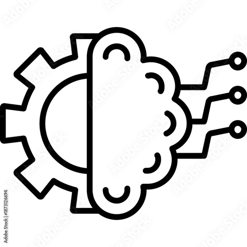 Brain with gear Icon