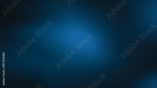 A Deep Blue Abstract Gradient Background with Smooth Flowing Transitions, Evoking a Sense of Depth, Calmness, Modern Technology, and Quiet Motion within a Mysterious and Elegant Atmosphere