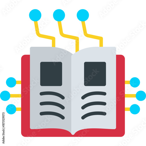 Microchip with open book Icon