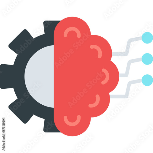 Brain with gear Icon