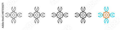 repair  icon set multiple style collection	
