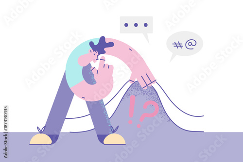 Pensive guy seek business problem solution