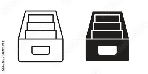 Store files icon in simple flat trend modern graphic design abstract logotype element