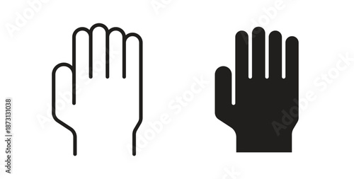 Stop icon in simple flat trend modern graphic design abstract logotype element