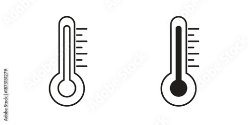 Temperature icon in simple flat trend modern graphic design abstract logotype element