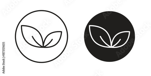 Vegan icon in simple flat trend modern graphic design abstract logotype element