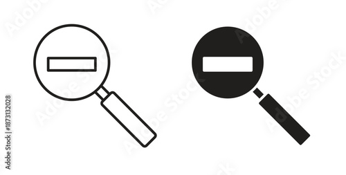 Zoom out icon in simple flat trend modern graphic design abstract logotype element