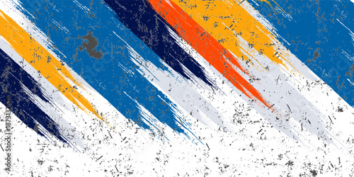 Colorful silhouette style design, grunge. Design concept to celebrate national sports day of badminton and basketball. Sports