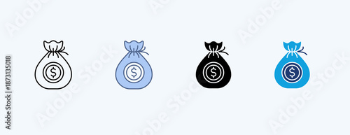 Budget Multiple Icon Illustration Vector