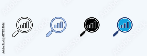 Statistics Multiple Icon Illustration Vector