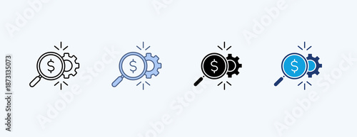 Cost Effectiveness Multiple Icon Illustration Vector