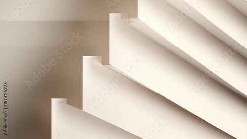 Wallpaper Mural Minimalist abstract staircase with soft beige tones and geometric shadows, creating a modern architectural background. Elegant lines and subtle gradients evoke a sense of calm sophistication Torontodigital.ca