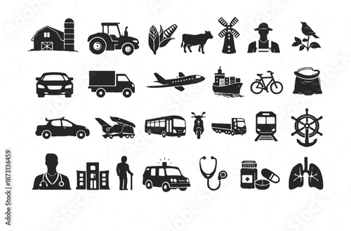 Stellar Orbit – Unique Planetary Motion Vector Icon Set