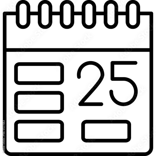 Calendar with date Icon