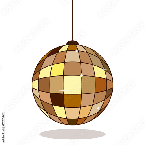 golden disco ball