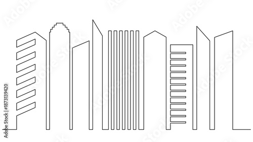 city one line graphic