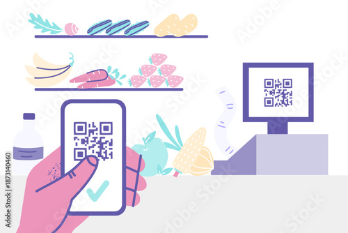 Food delivery online service concept.