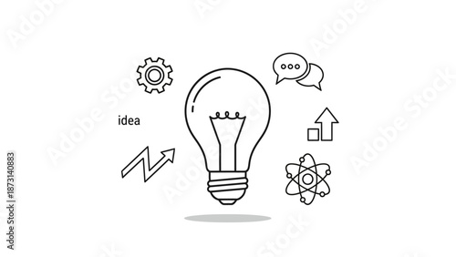 Innovative business idea with creative thinking and problem solving