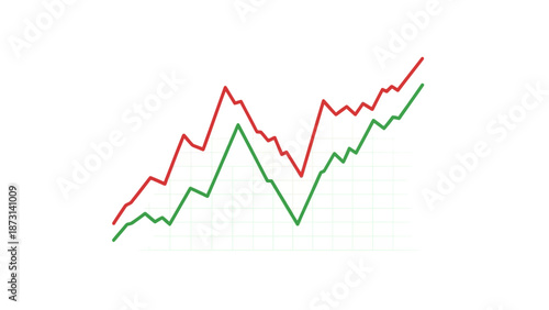 Dynamic stock market trends graph showing fluctuating financial growth