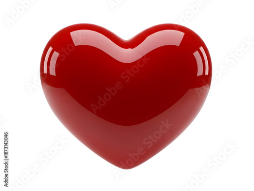 Wallpaper Mural Shiny red heart isolated on transparent background, isolated on white background Torontodigital.ca