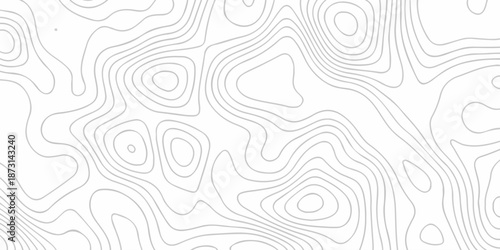 Abstract minimal discovery vector topo map creative discovery. White wave grid stripe line map topography design. vector geographic contour mounted map background.