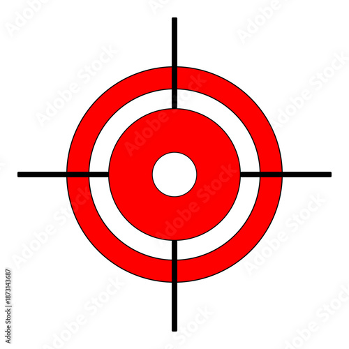 Target symbol with crosshair overlay representing precision aiming and focus.
