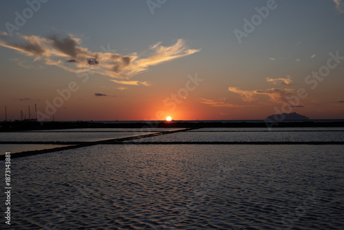 Sicilian salt flats during an aperitif
