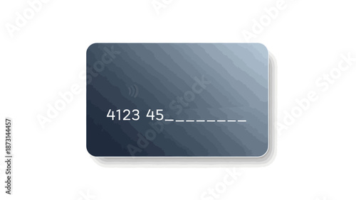 Modern contactless credit card with secure payment technology