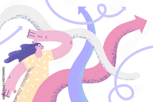 Choosing right direction and strategy concept.