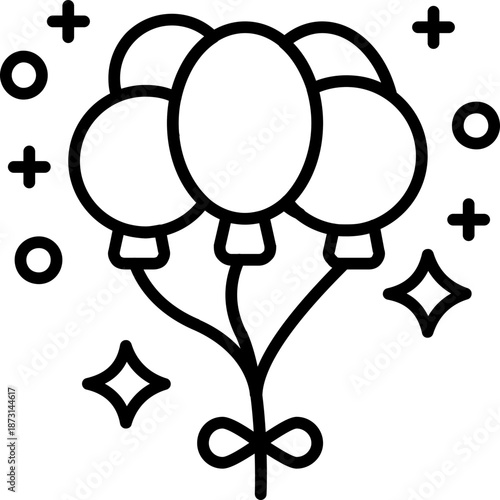 Balloons cluster Icon