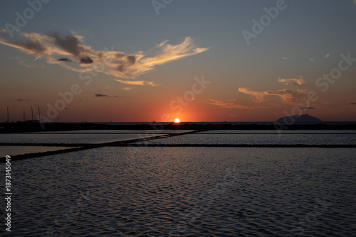 Sicilian salt flats during an aperitif